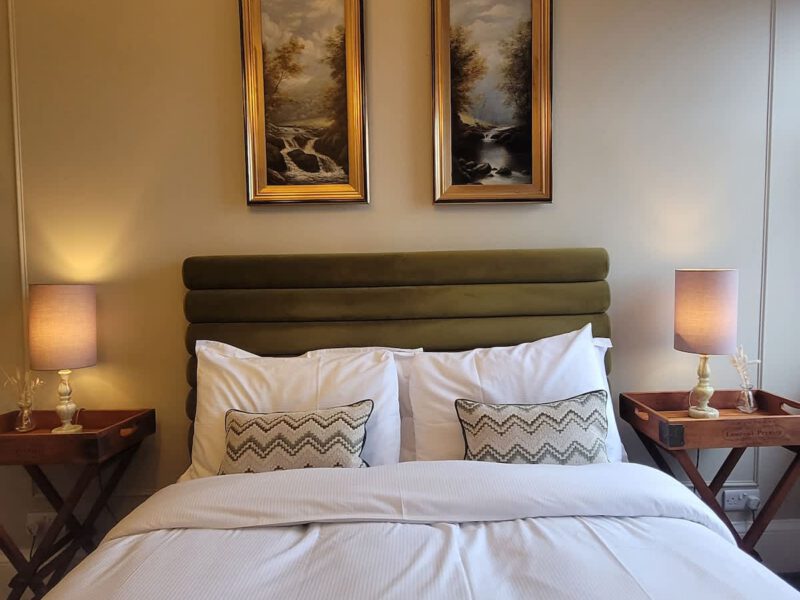 Comfortable double bedroom at Crescent View holiday let, sleeps 4.
