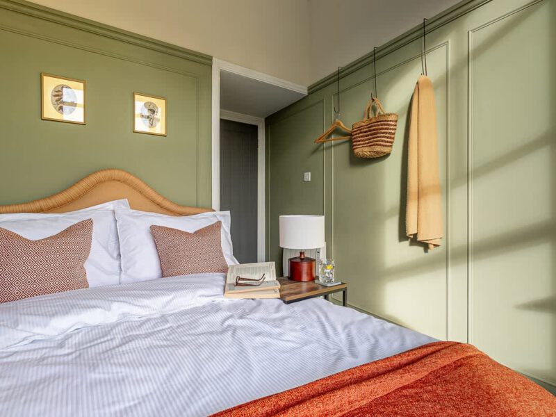 Comfortable bedroom at Crescent View holiday let, sleeps 4.
