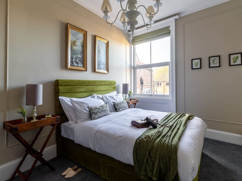 Comfortable double bedroom at Crescent View holiday let, sleeps 4.