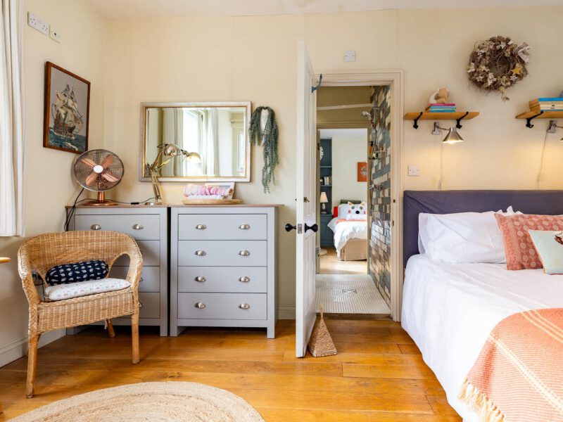 Bedroom with sea views at Harbour View House, Old Town.