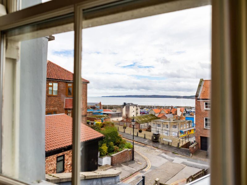 Sea views from Harbour View House, overlooking the old town and harbour.