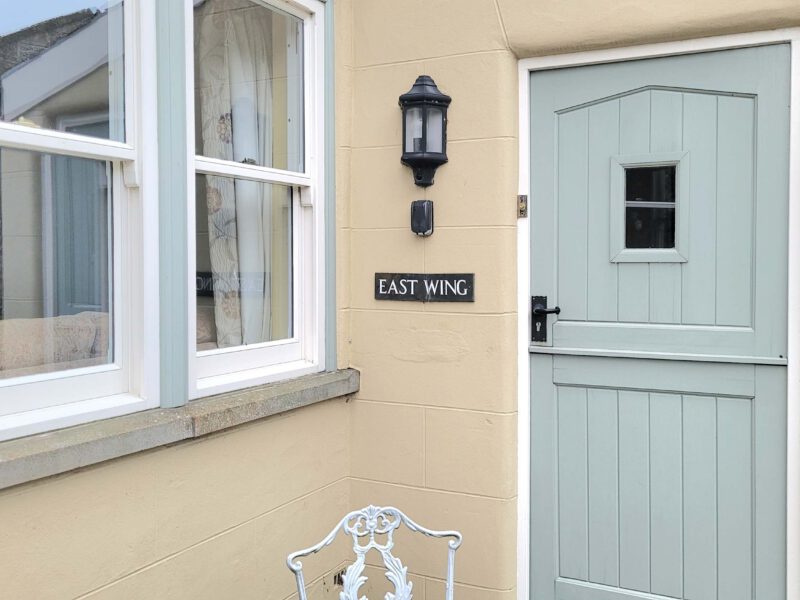 Entrance to East Wing holiday let with country and tennis court access.