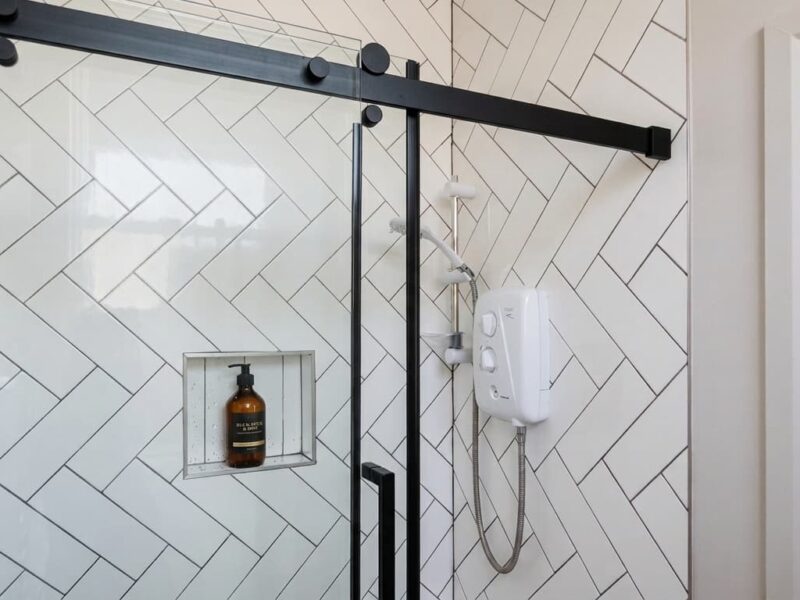 Modern shower at Umpires Watch, Cricket View holiday let.
